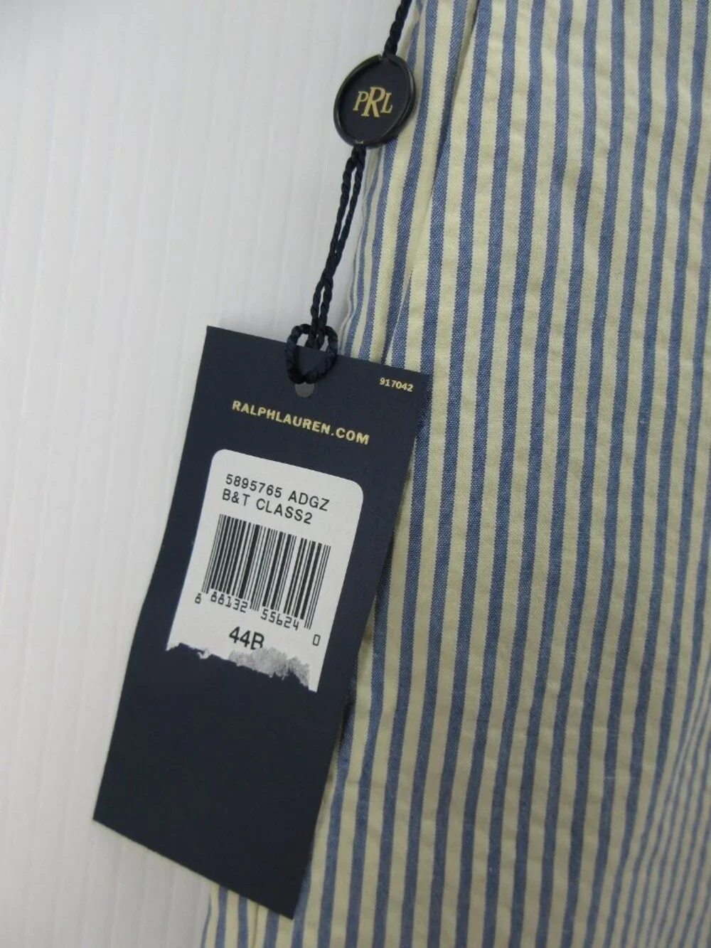 Polo Ralph Lauren Shorts 44B Big Seersucker Stripe Classic Y2K Preppy